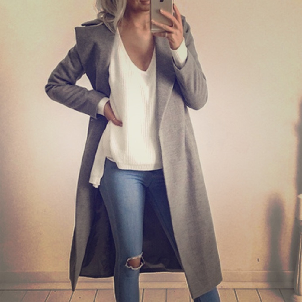 🍁🍂🍃Autumn Coat GRAY🍁🍂🍃NWT. 💙(OBO)💙